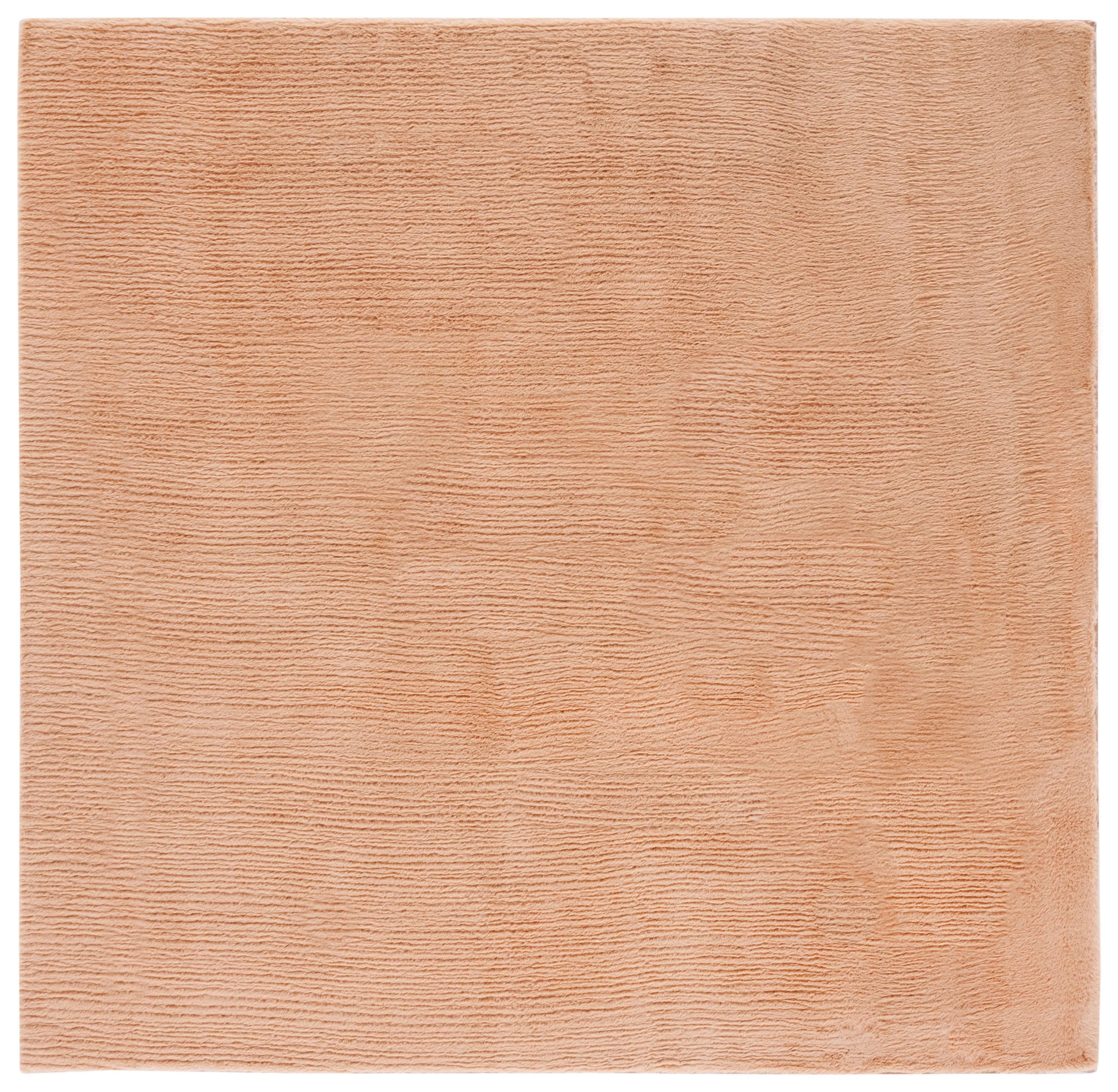 Faux Rabbit Fur FRF500 Power Loomed Machine Washable Indoor Area Rug - Beige - 6'x6' - Safavieh