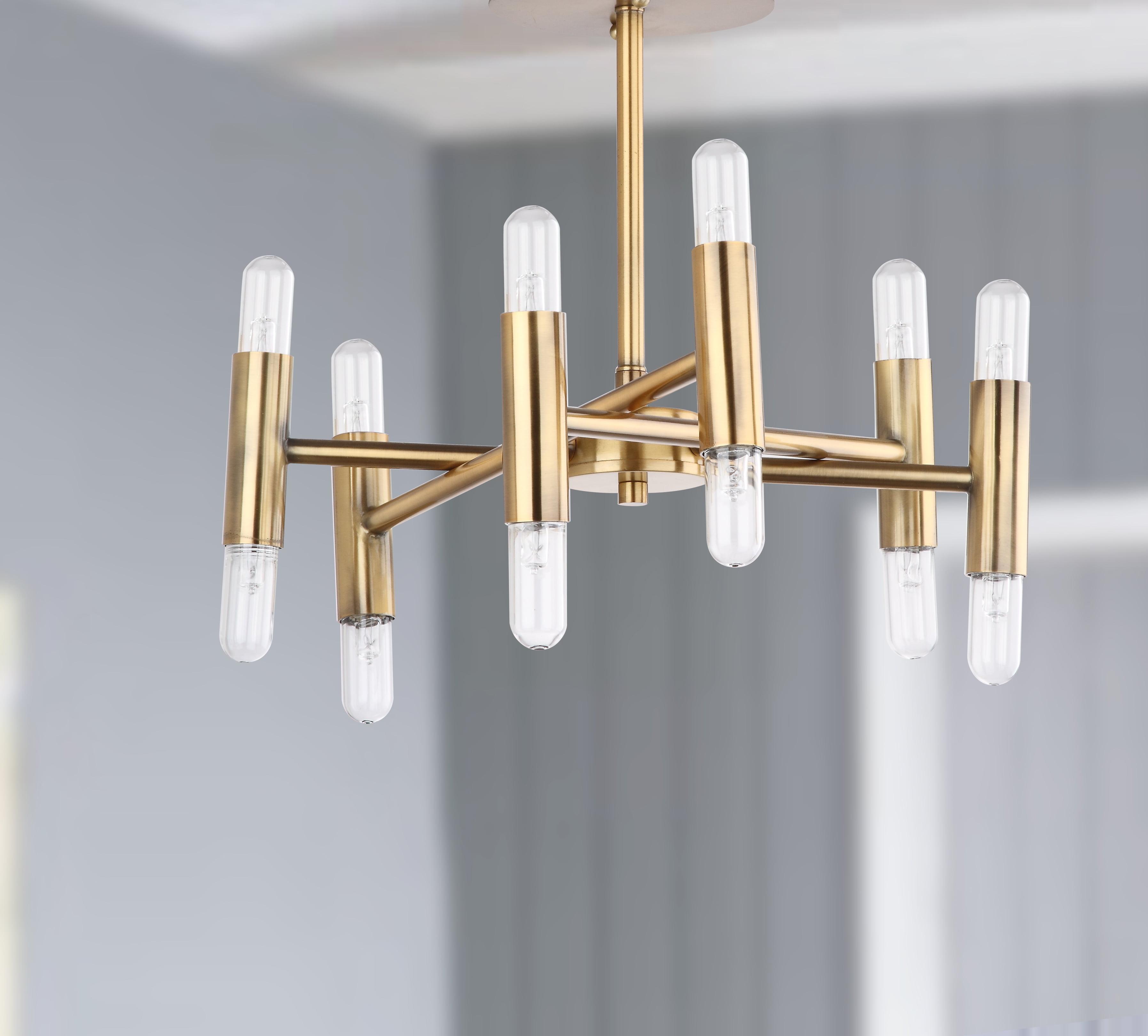 Radiant Gold Sputnik Inspired 16'' Contemporary Flush Mount Chandelier