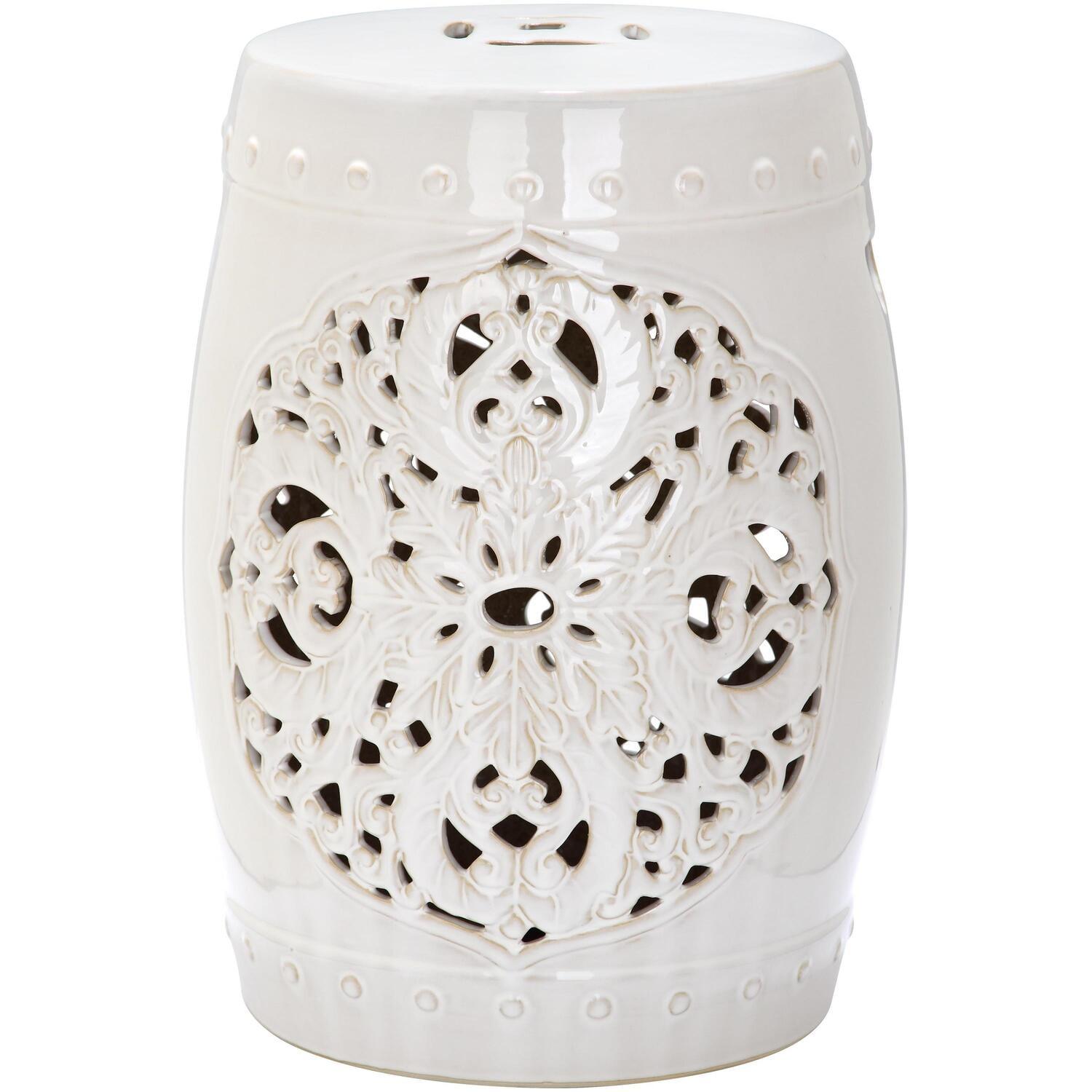 Safavieh Flora Garden Stool-Finish:Cream