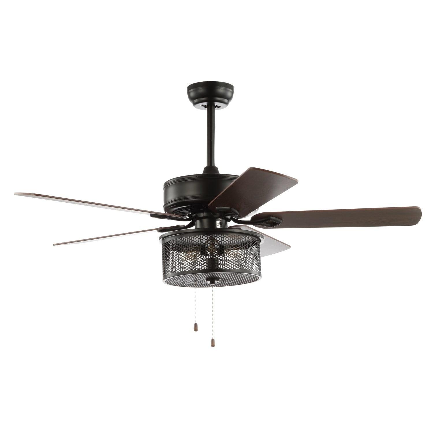 Fredrik 52" Matte Black Ceiling Fan with Lighting and Remote