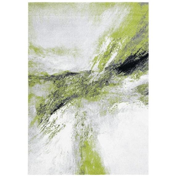 Galaxy GAL117 Power Loomed Indoor Area Rug - Grey/Green - 5'3"x7'6" - Safavieh