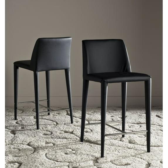 Garretson Counter Stool (Set of 2) - FOX2021 - Black - Safavieh Couture