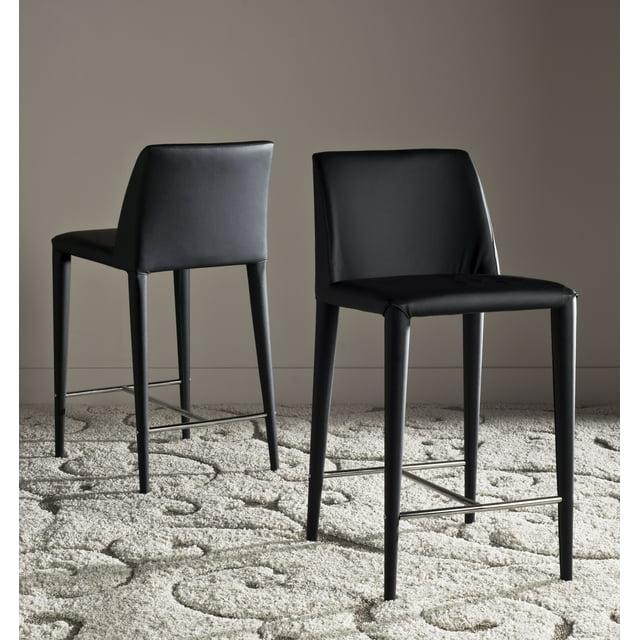 Garretson Counter Stool (Set of 2) - FOX2021 - Black - Safavieh Couture