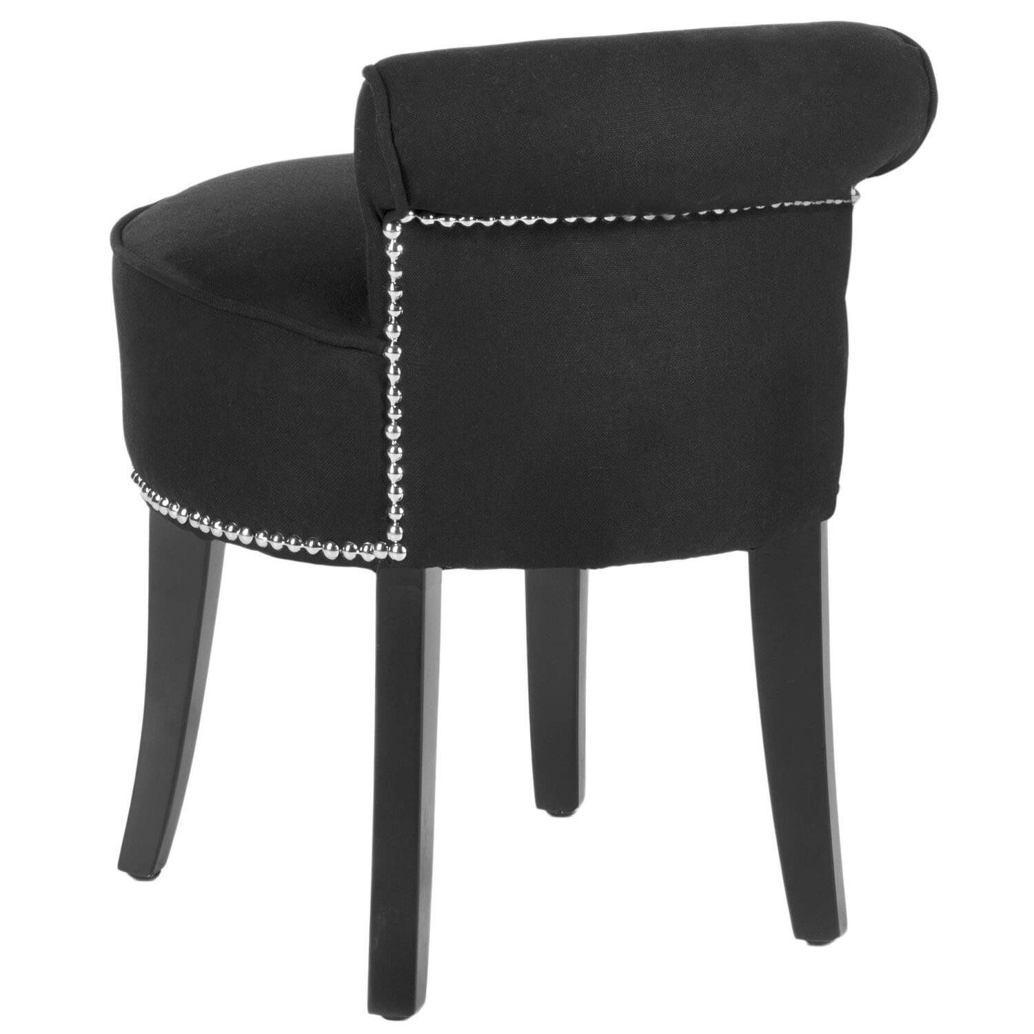 Georgia Vanity Stool - Black - Safavieh