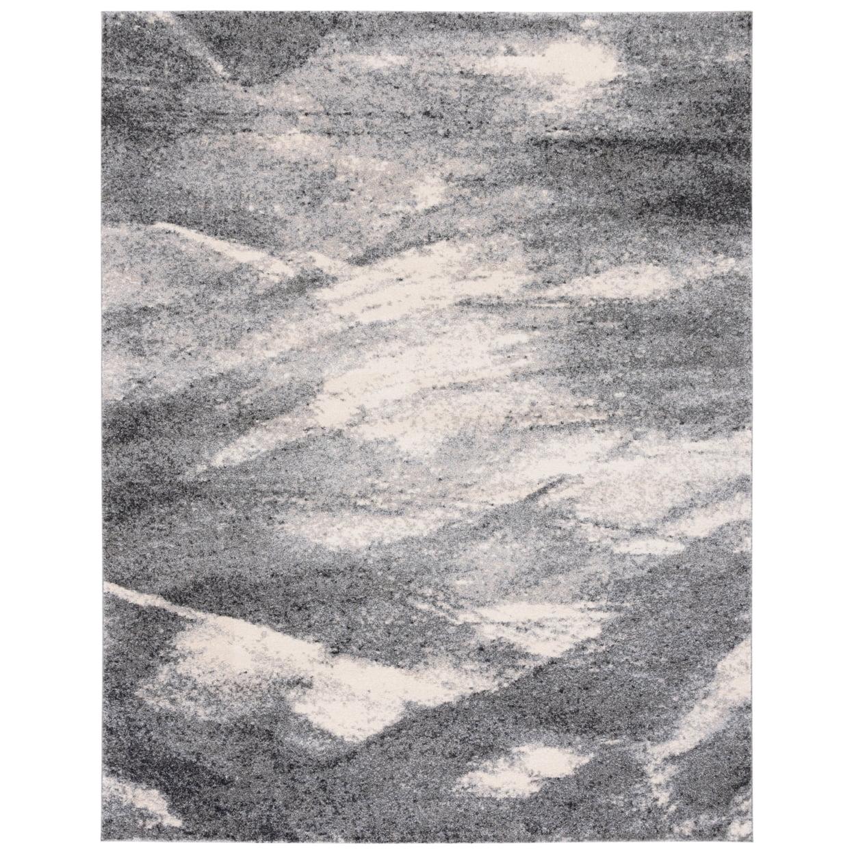 SAFAVIEH Retro Panit Abstract Area Rug, Grey/Ivory, 11' x 15'