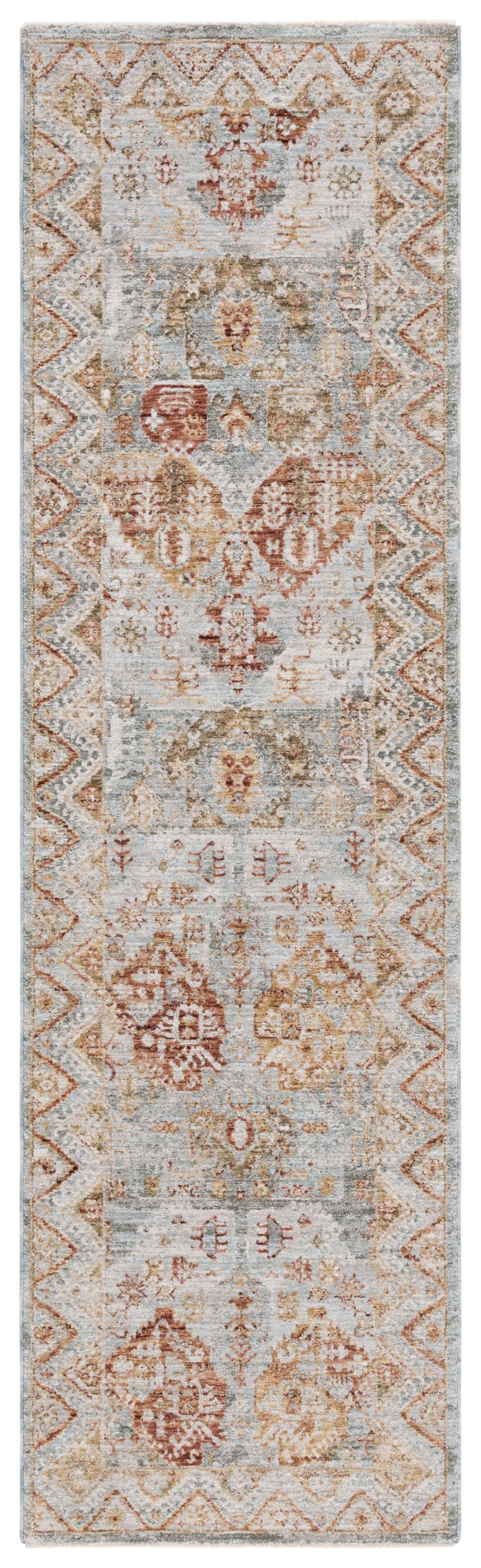 Hamilton HLT104 Power Loomed Runner Rug - Blue/Gold Rust - 2'2"x8' - Safavieh.