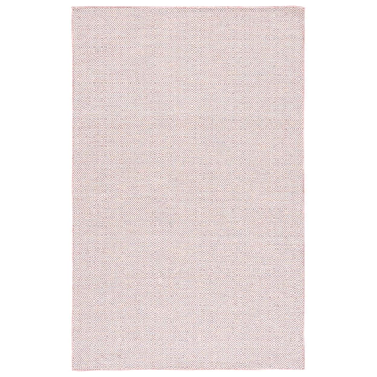 Hampton Light Pink Multi Rectangular Wool Area Rug