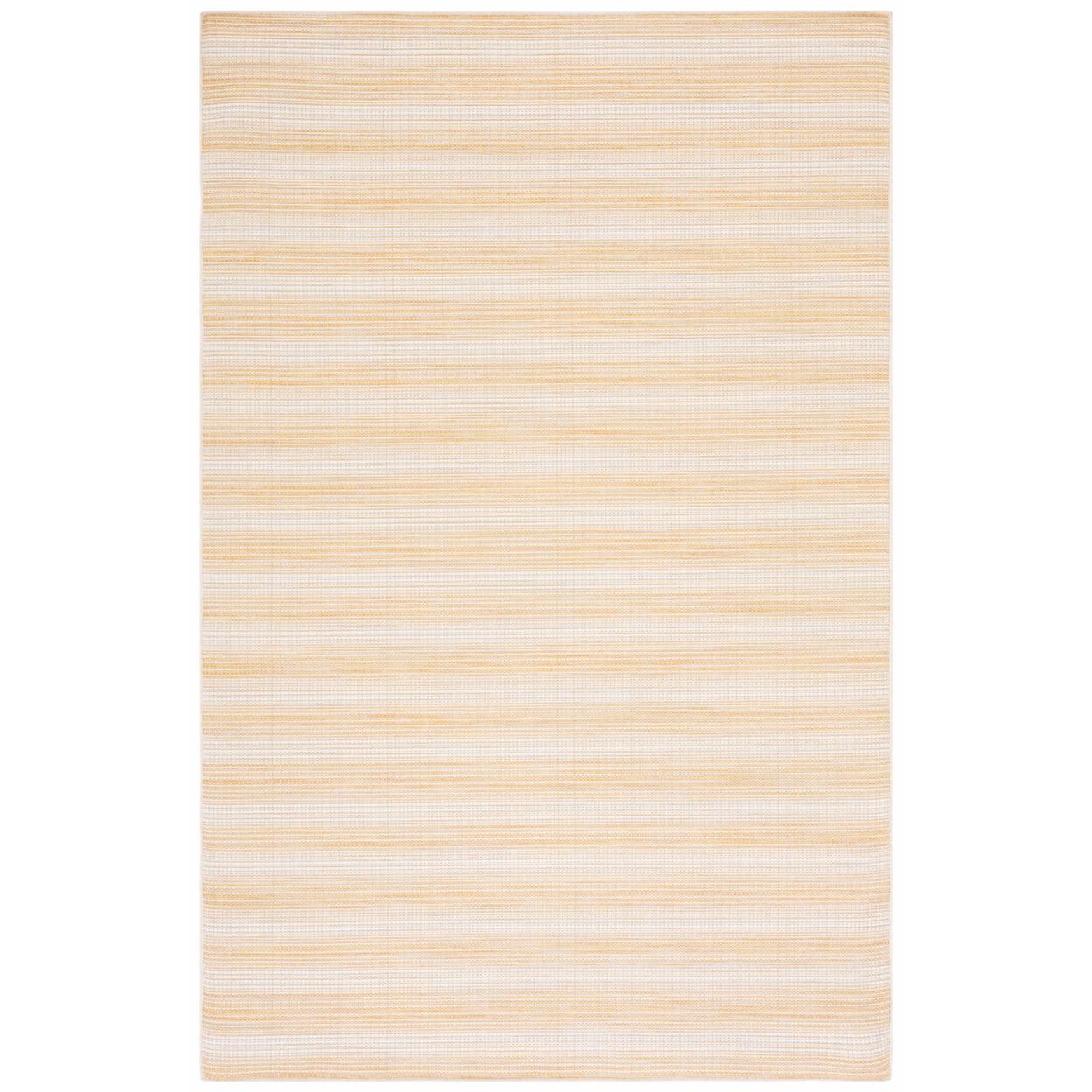 Hampton Yellow Rectangular Synthetic Indoor/Outdoor Rug 4' x 6'