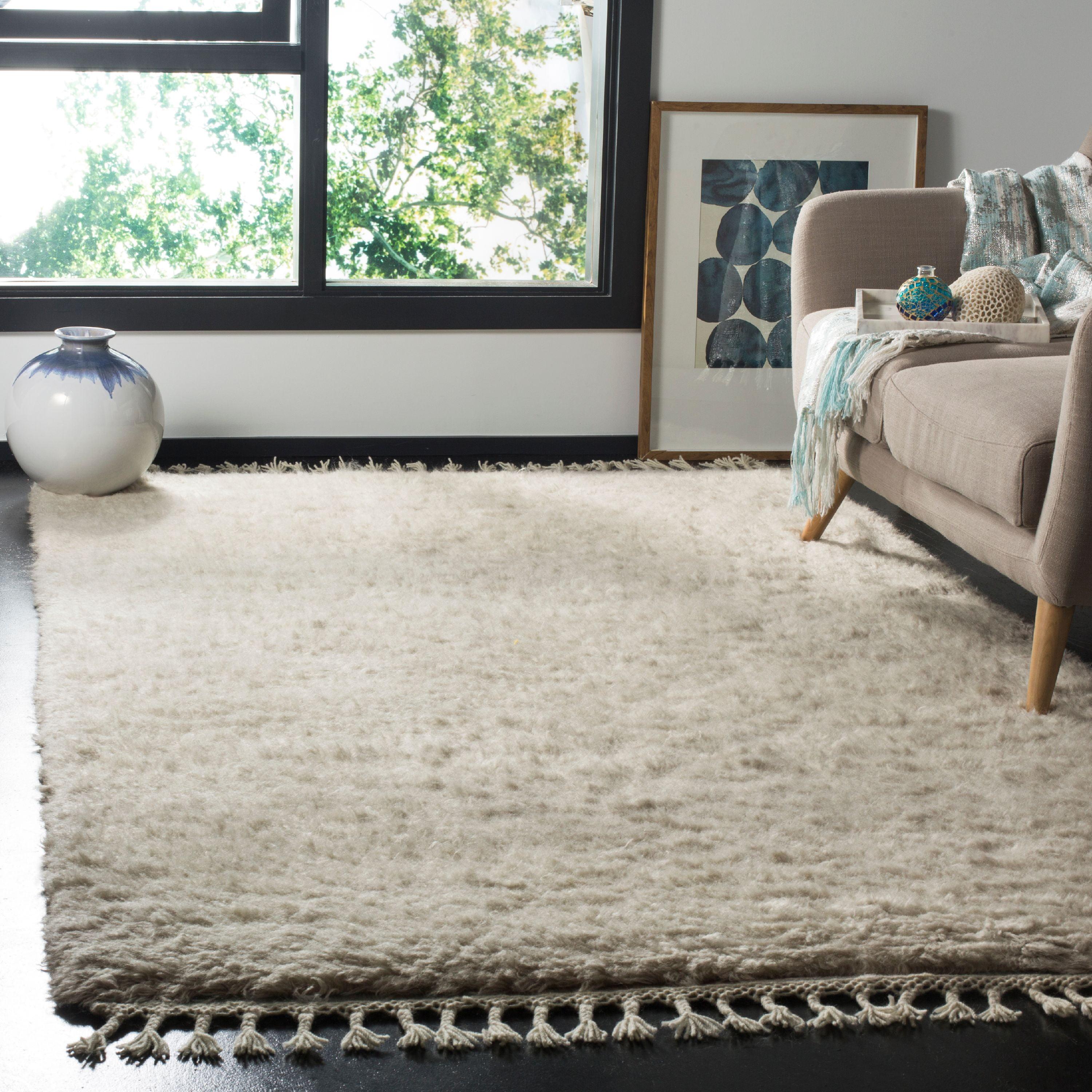 Janis Hand Knotted New Zealand Wool Solid Color Rug