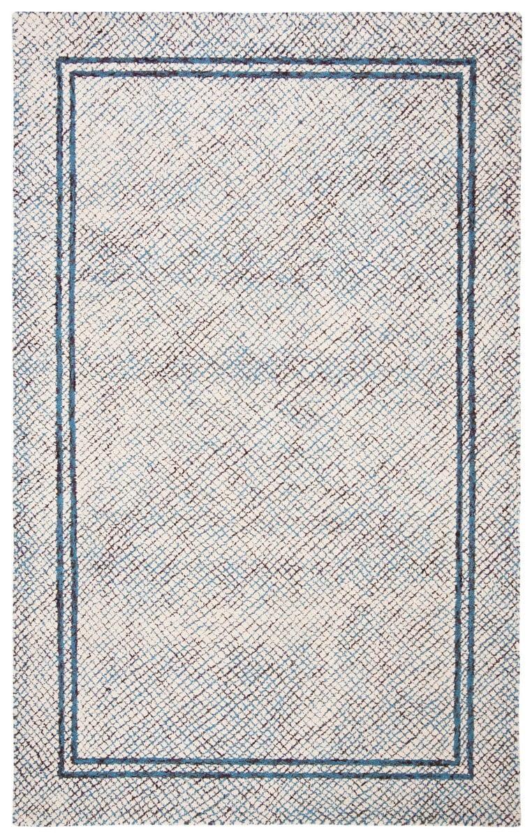 Abstract ABT341 Hand Tufted Area Rug - Ivory/Navy - 3'x5' - Safavieh .
