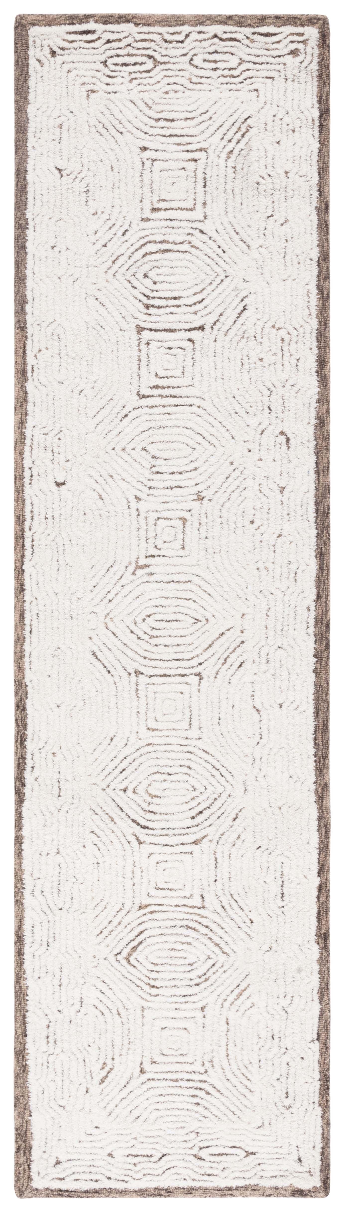Abstract ABT575 Handmade Indoor Runner - Beige/Ivory - 2'-3"x9' - Safavieh