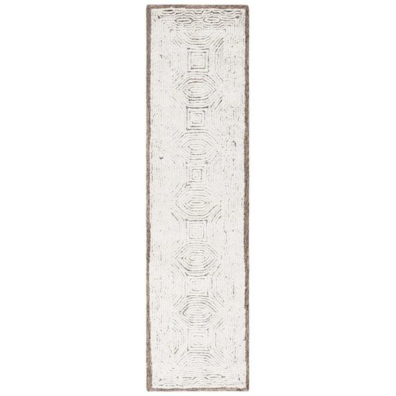 Abstract ABT575 Handmade Indoor Runner - Beige/Ivory - 2'-3"x9' - Safavieh