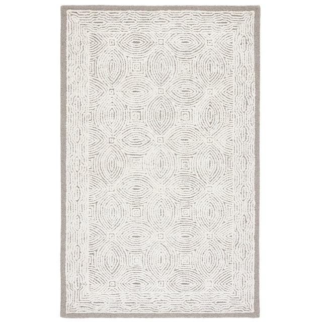 Abstract ABT575 Handmade Indoor Area Rug - Beige/Ivory - 5'x8' - Safavieh