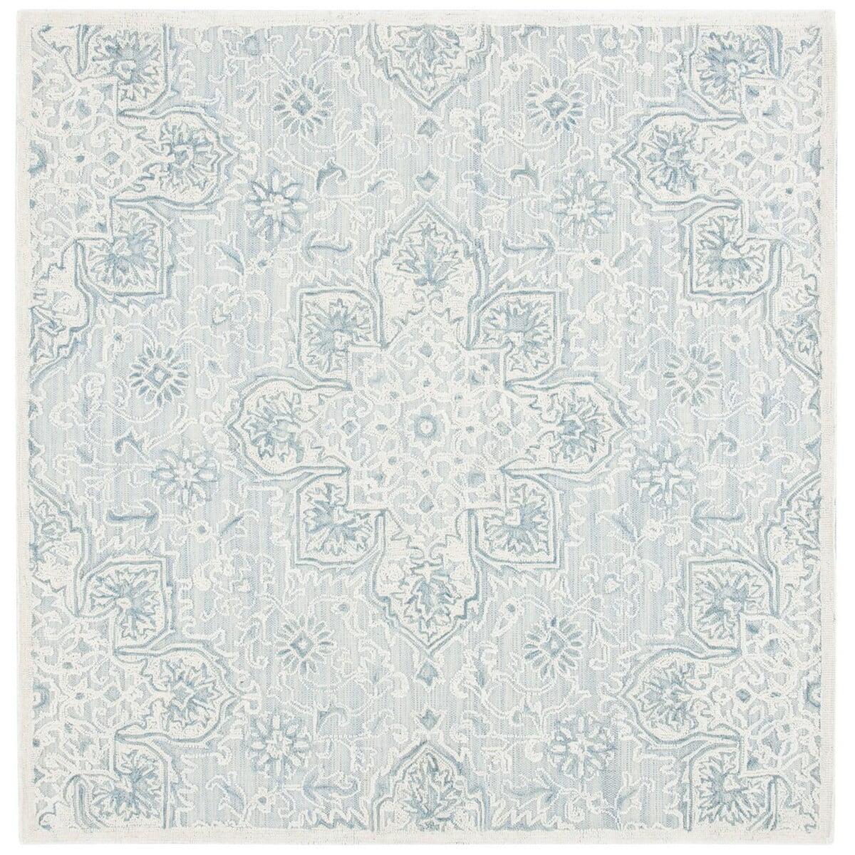 Abstract ABT958 Hand Tufted Area Rug - Grey/Beige - 6' X 6' Square - Safavieh.