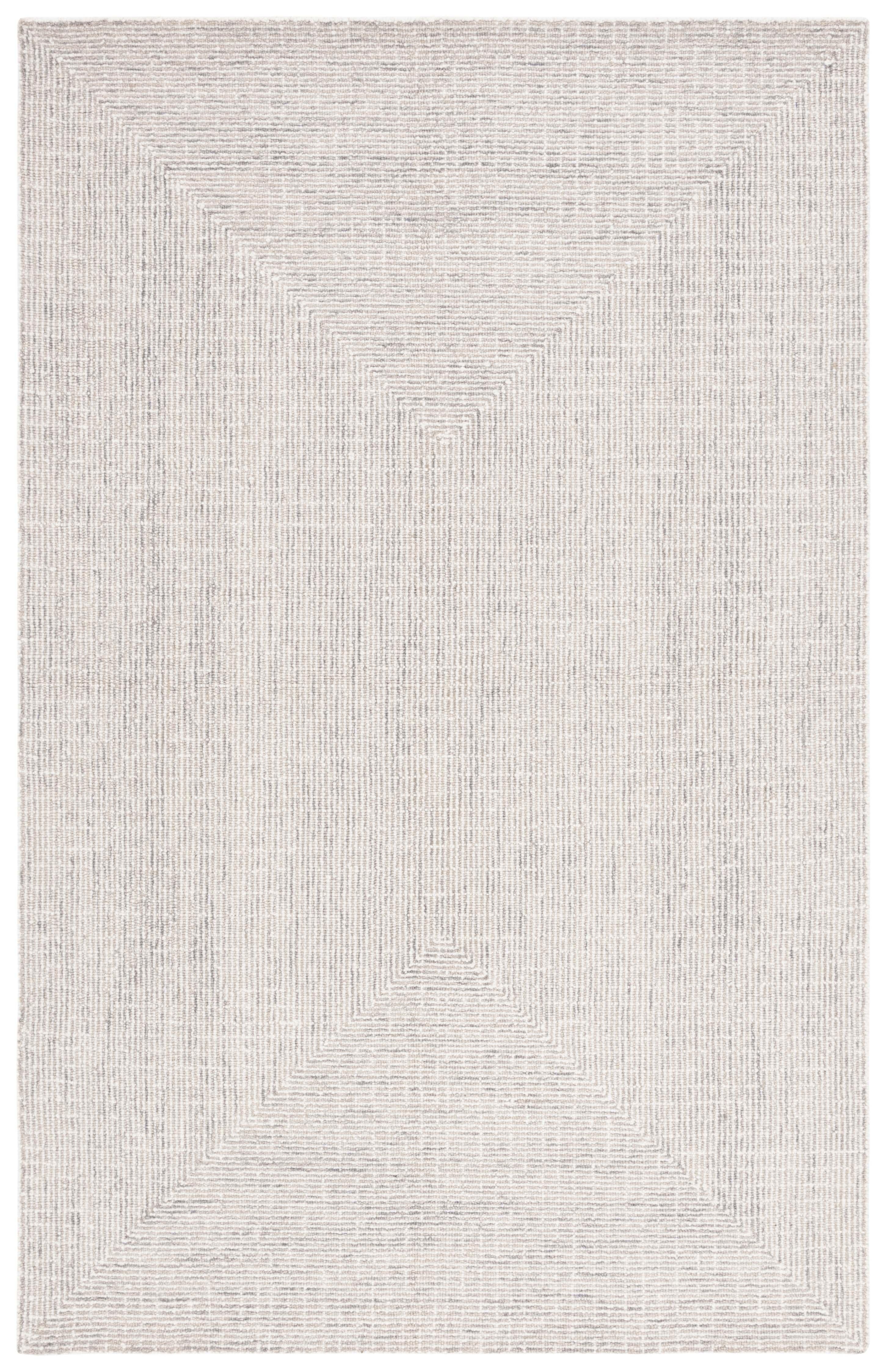 Abstract ABT480 Handmade Indoor Area Rug - Grey/Ivory - 4'x6' - Safavieh