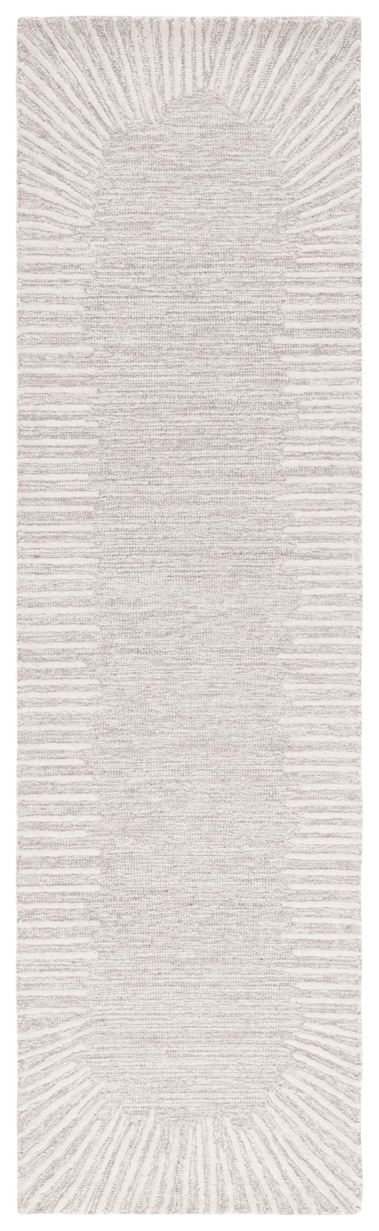 Safavieh  Handmade Abstract Deema Modern Wool Rug 2'3" x 10' Runner - Natural/Ivory