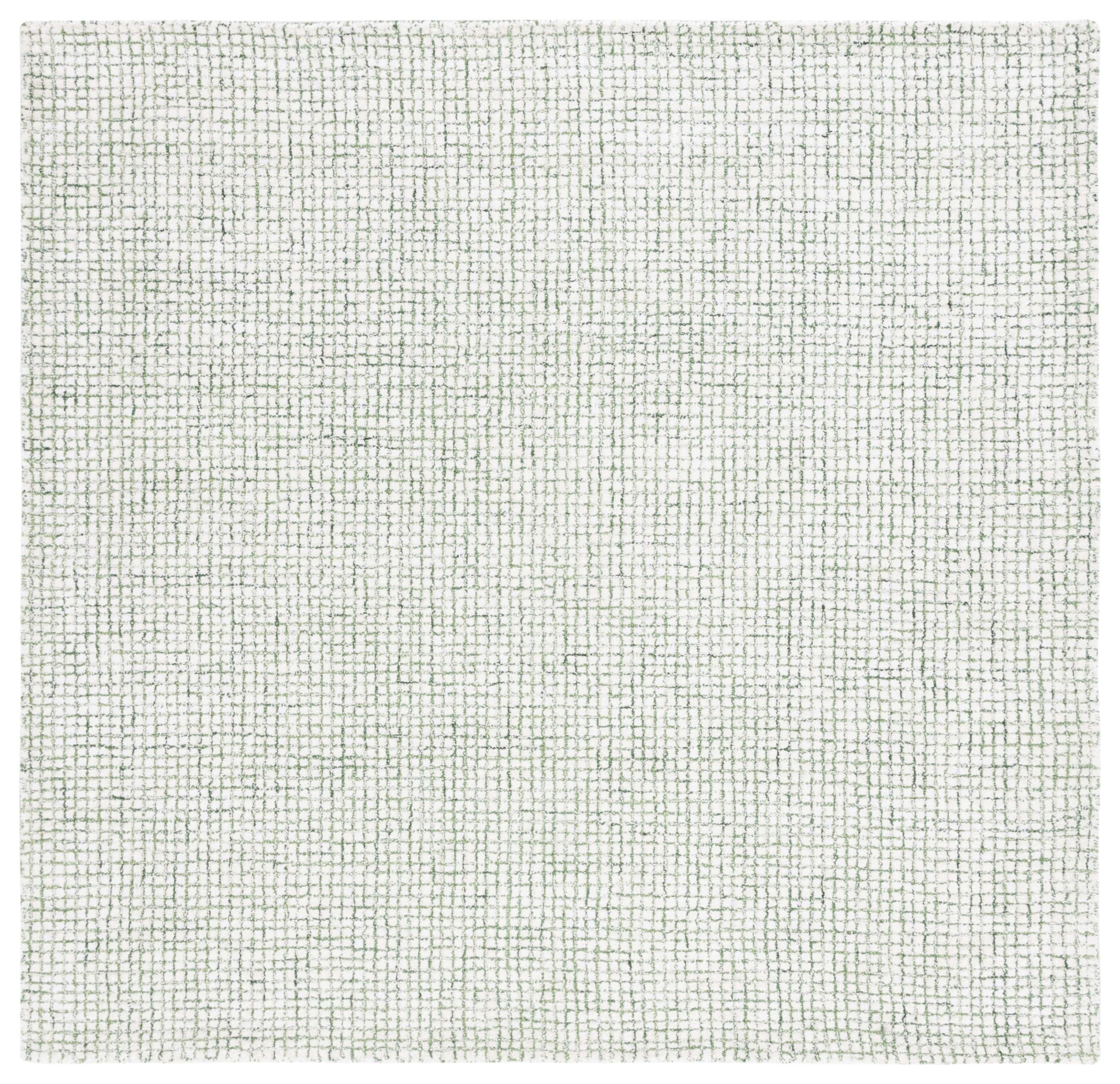 SAFAVIEH Abstract Dalia Geometric Area Rug, Ivory/Green, 4' x 4' Square