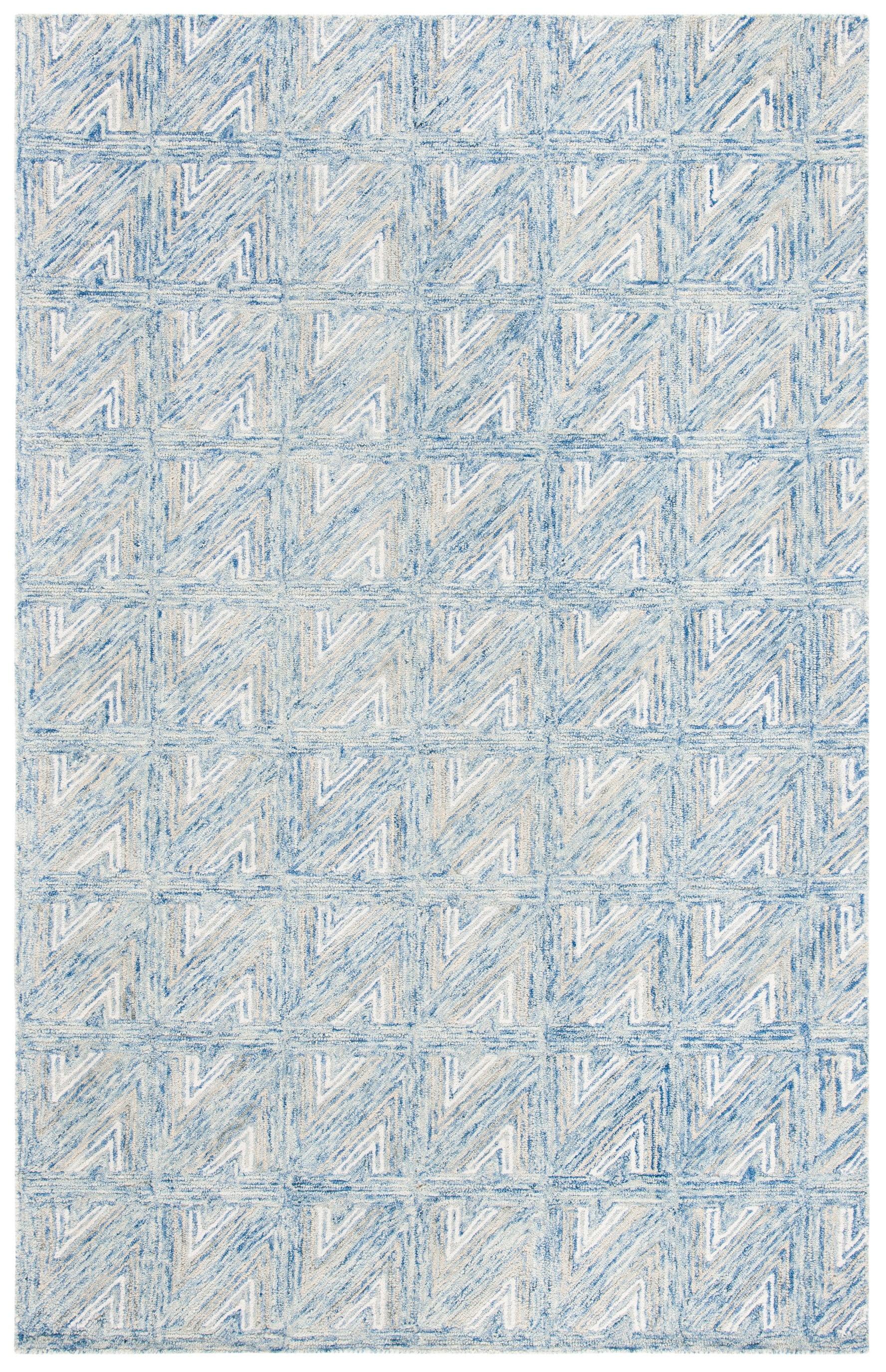Abstract ABT653 Hand Tufted Area Rug - Blue/Beige - 4'x6' - Safavieh.