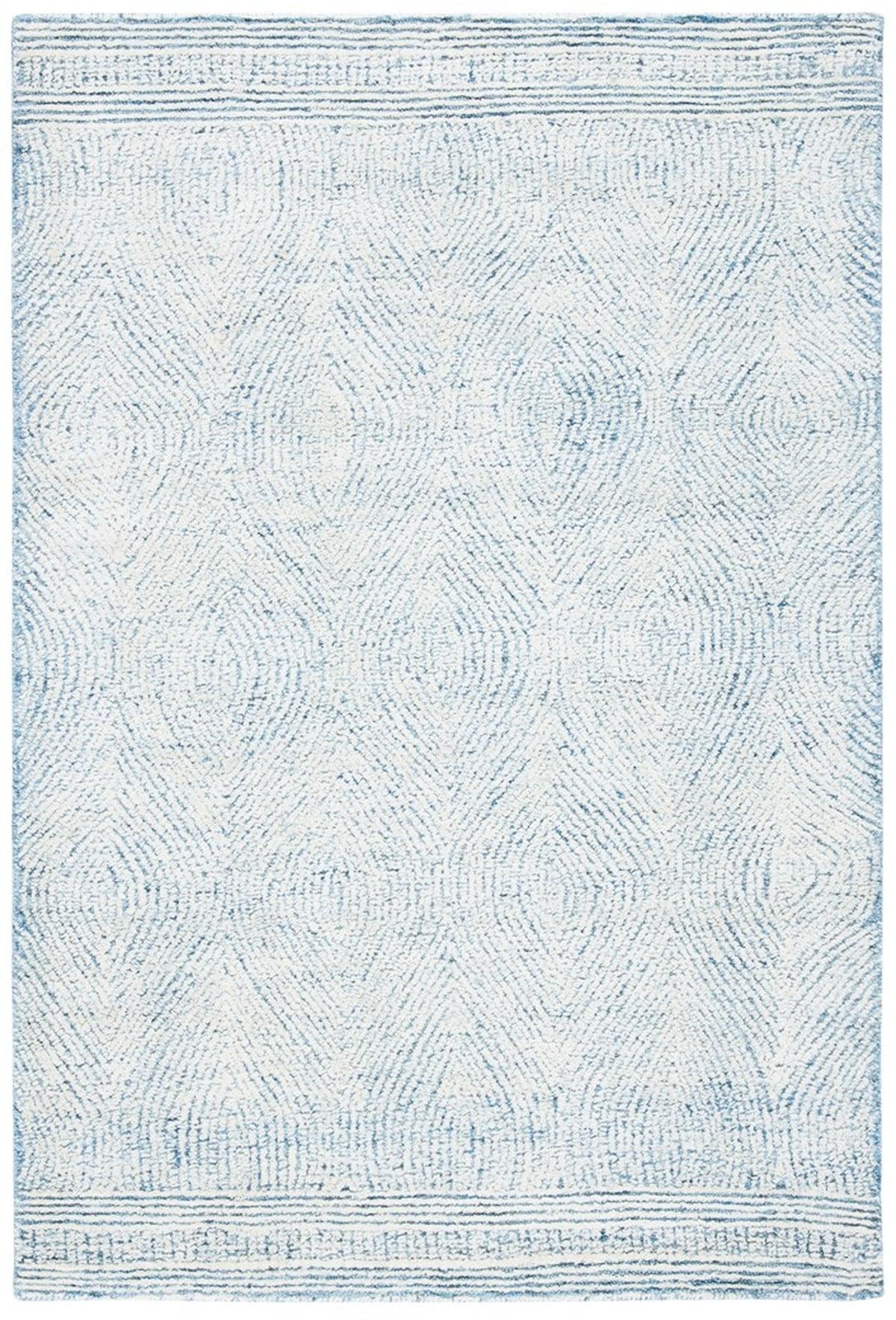Abstract ABT340 Handmade Indoor Accent Rug - Ivory/Blue - 3'x5' - Safavieh