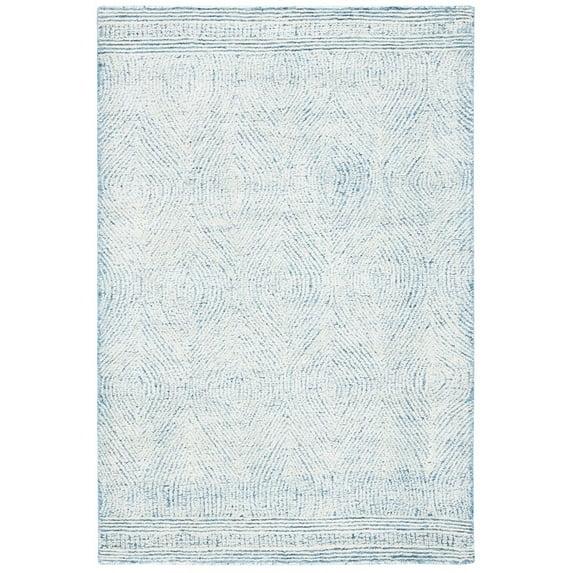 Abstract ABT340 Handmade Indoor Accent Rug - Ivory/Blue - 3'x5' - Safavieh