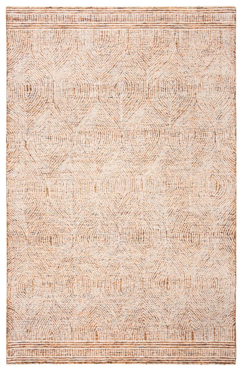 Abstract ABT340 Handmade Indoor Accent Rug - Ivory/Rust - 3'x5' - Safavieh