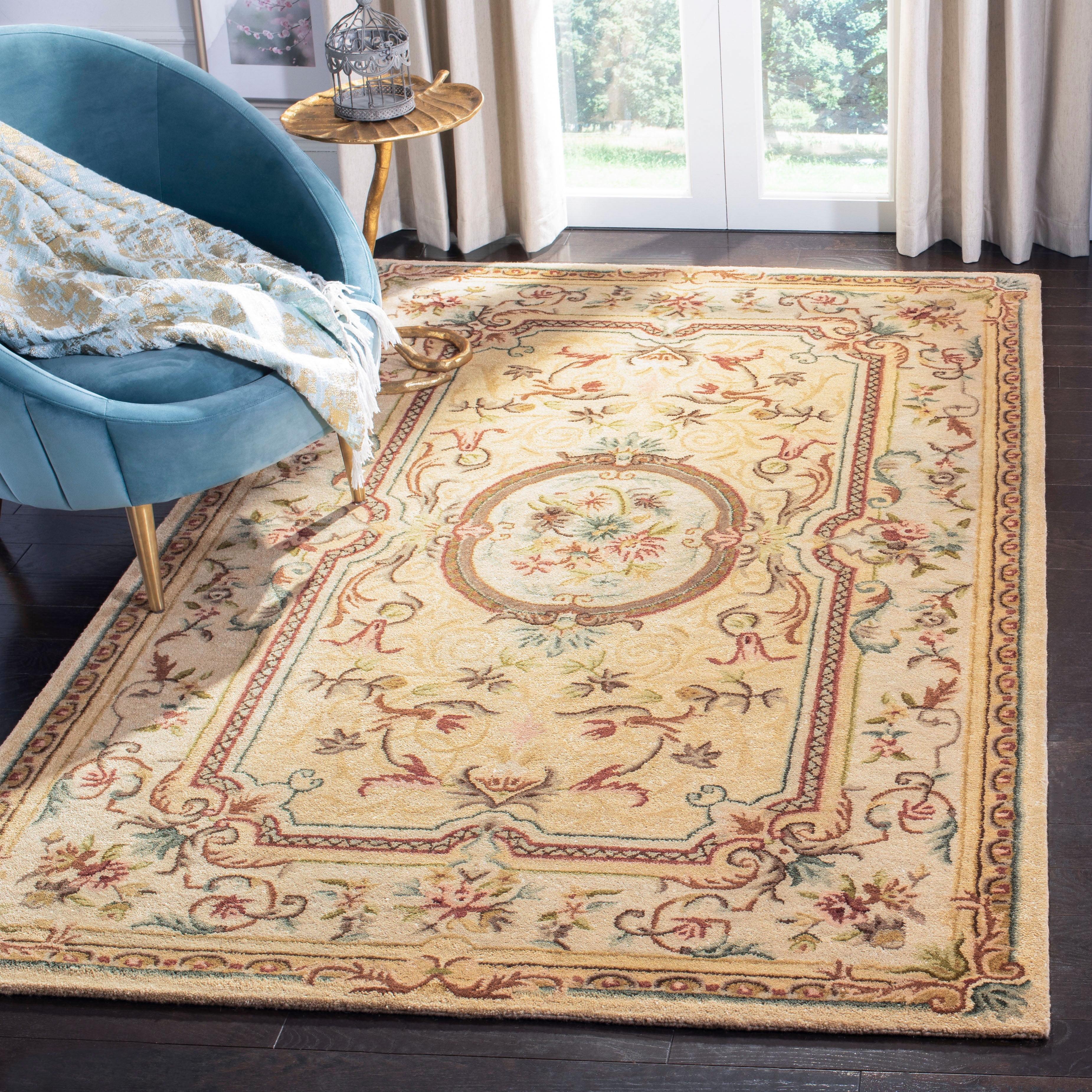 Bergama Area Rug in Light Gold/Beige