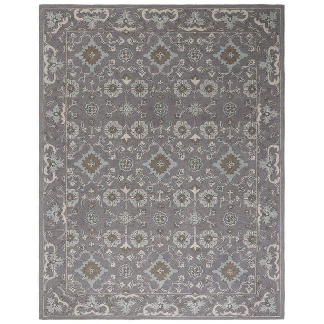 Blossom BLM218 Hand Tufted Area Rug - Grey - 8'x10' - Safavieh.