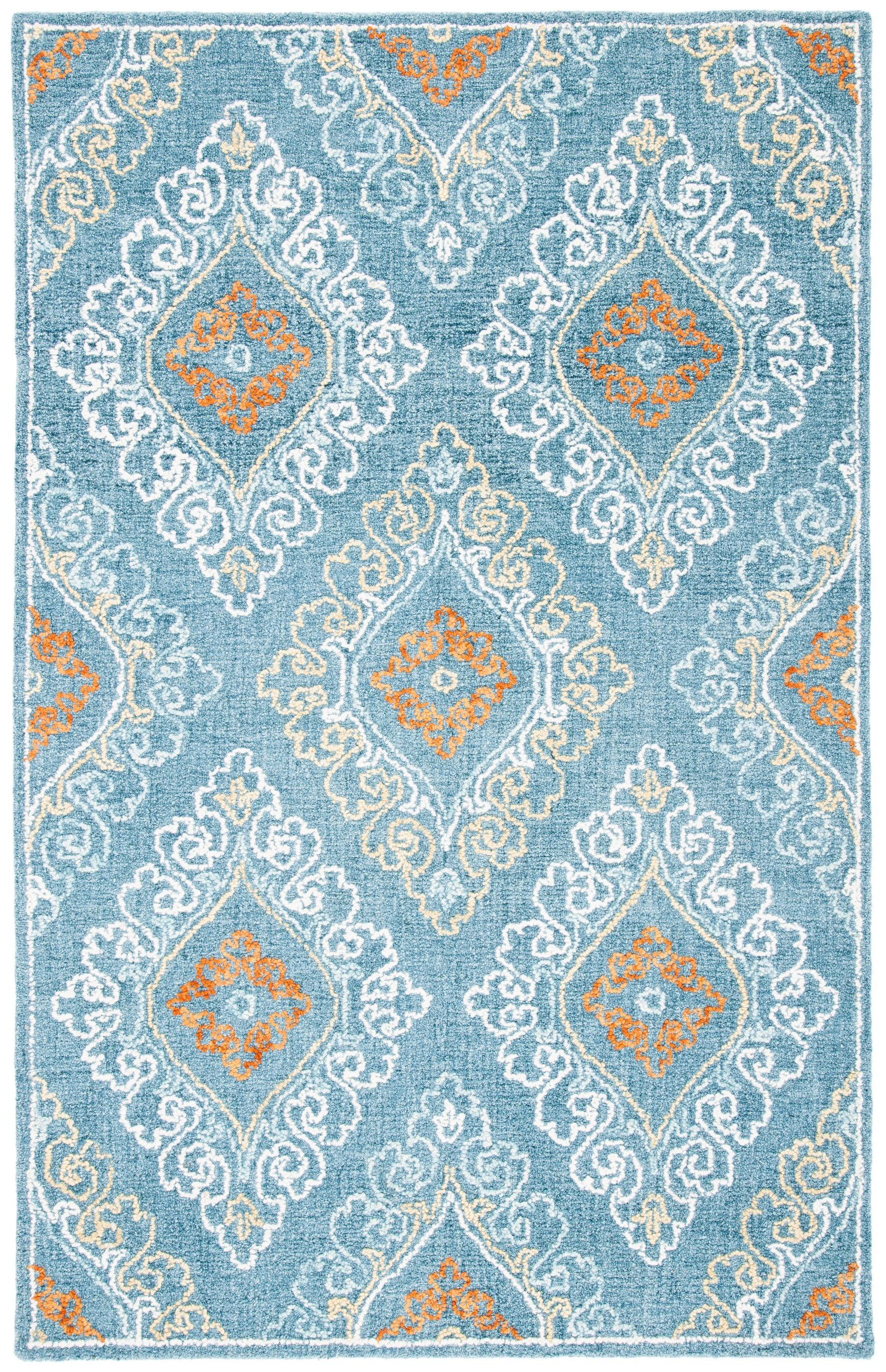 Safavieh Handmade Blossom Sueann Wool Rug 8' x 10' 8' x 10' Indoor, Handmade Living Room, Bedroom, Dining Room Rectangle