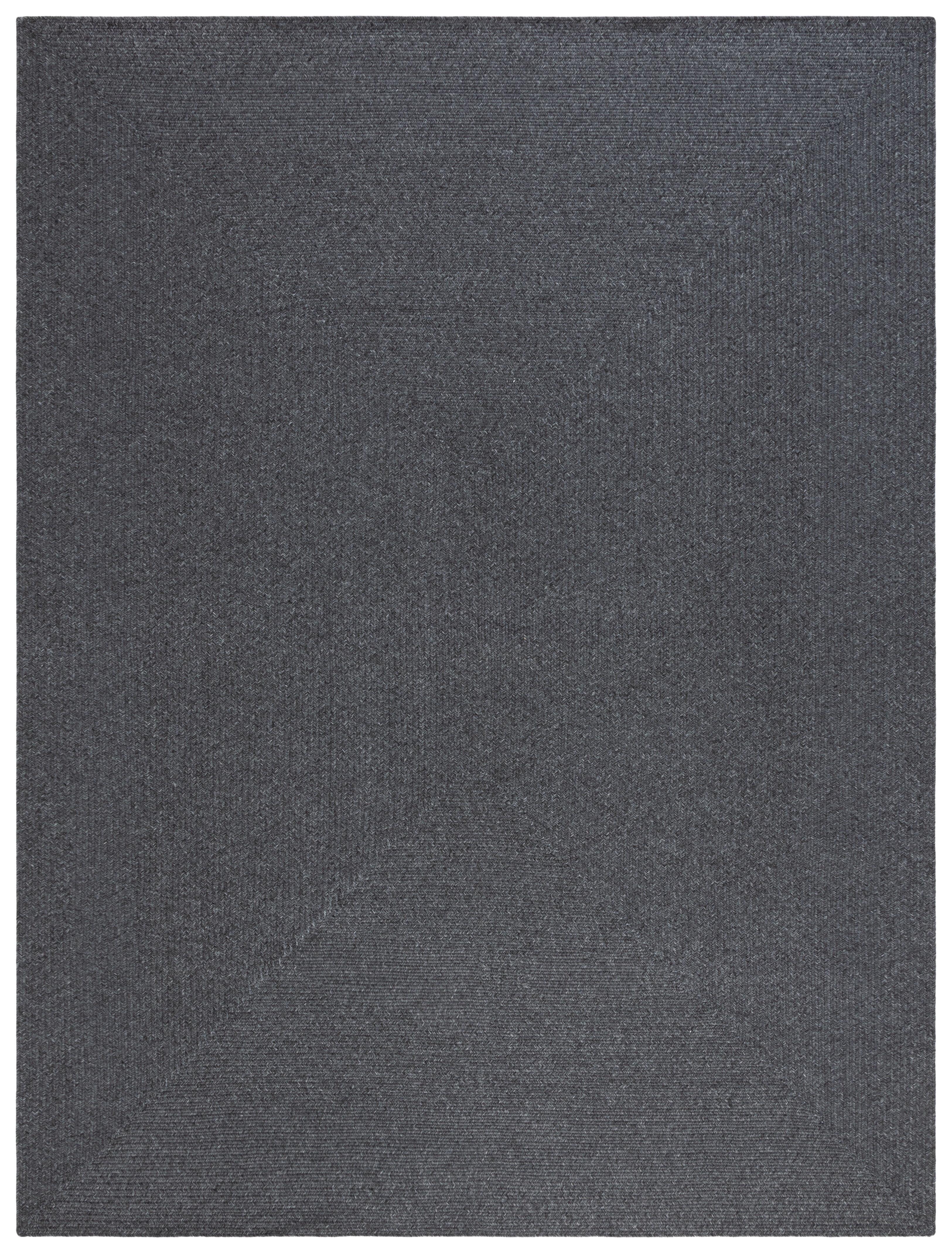 Gino Black Braided Reversible 10' x 14' Area Rug