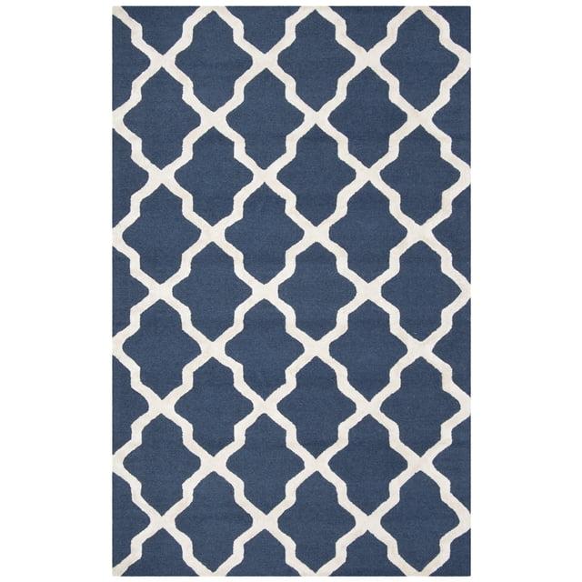 SAFAVIEH Cambridge Jayme Geometric Area Rug, Navy/Ivory, 6' x 9'