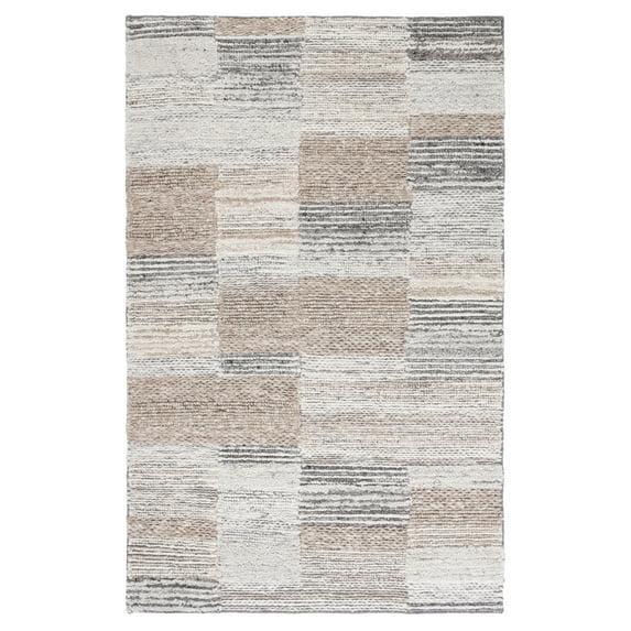 SAFAVIEH Casablanca Zayden Checkered Area Rug, Natural/Ivory, 4' x 6'
