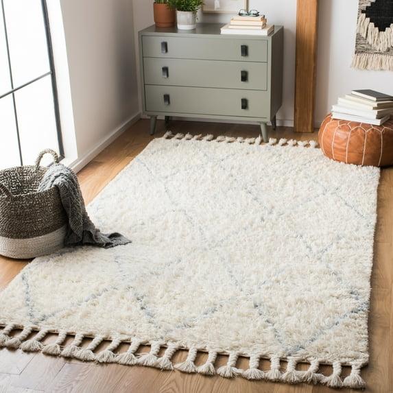 Casablanca CSB951 Hand Tufted Area Rug - Blue/Ivory - 4' X 6' - Safavieh.