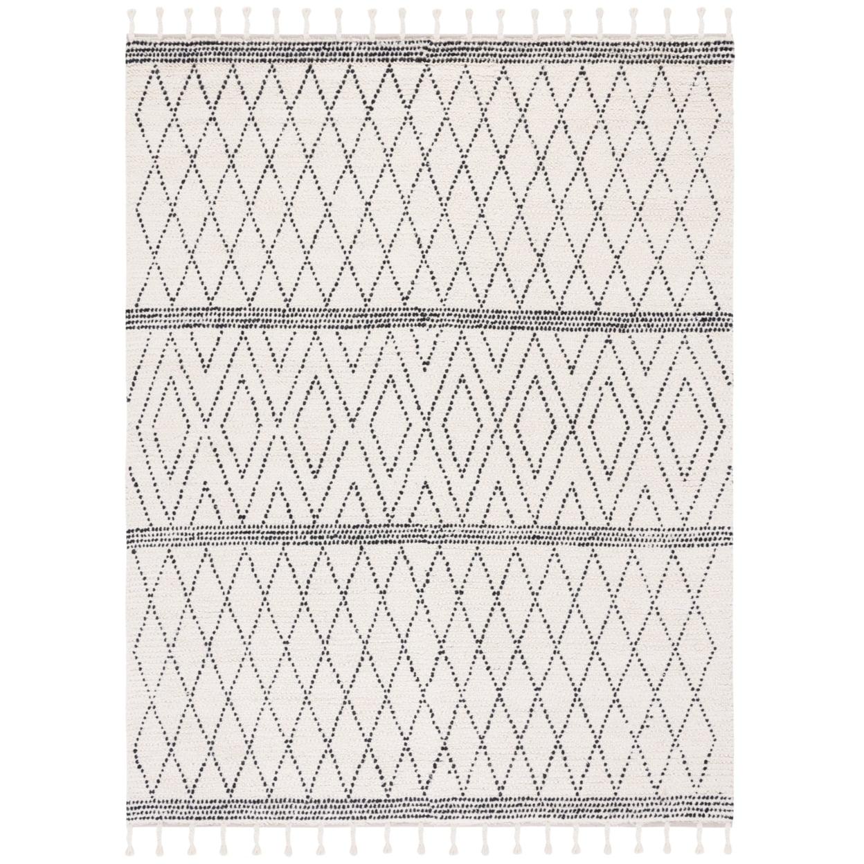 Casablanca CSB491 Hand Woven Area Rug - Ivory/Black - 8'x10' - Safavieh.