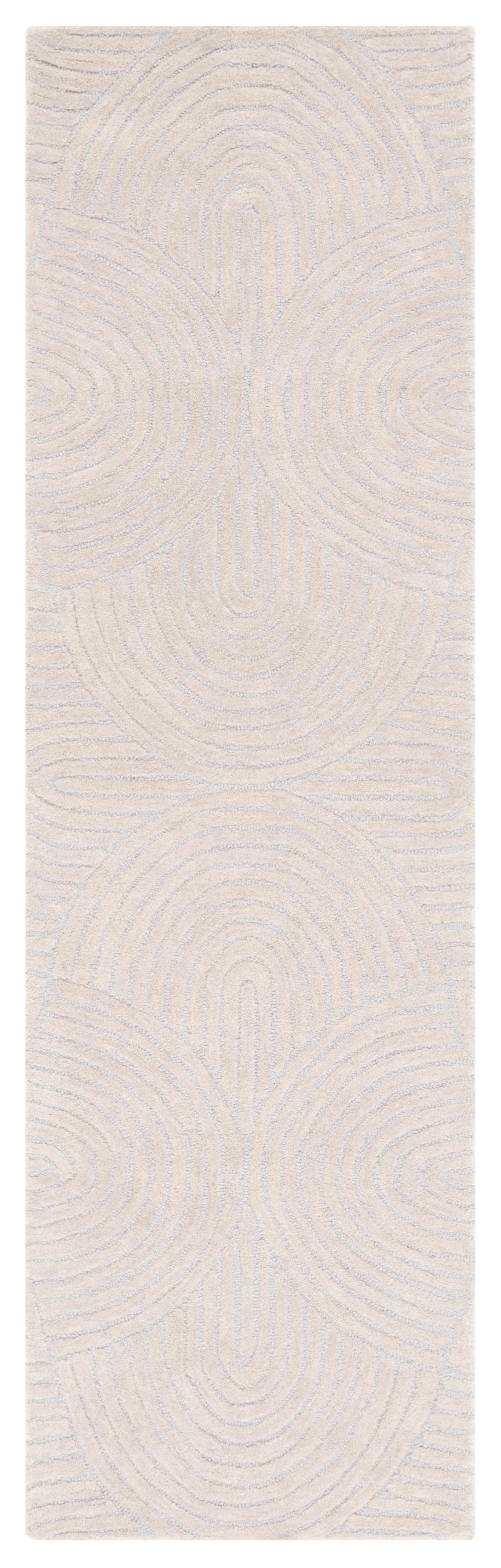 Safavieh Chatham Hand Tufted Wool Cotton Abstract Rug in Gray