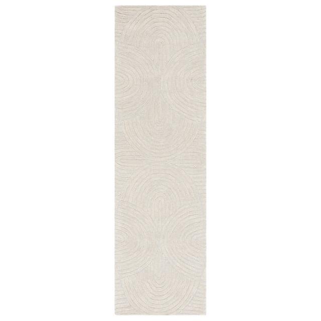 Safavieh Chatham Hand Tufted Wool Cotton Abstract Rug in Gray