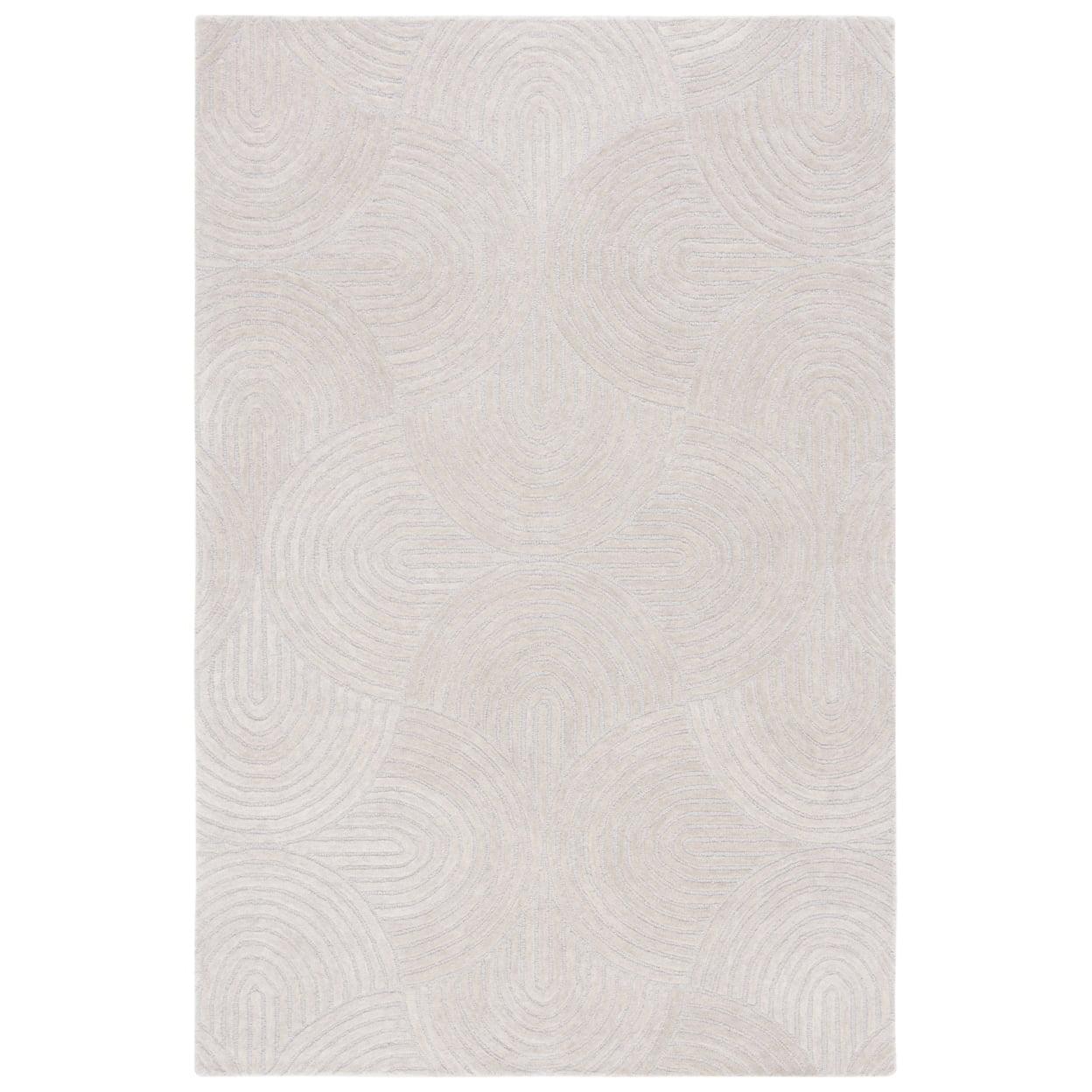 Safavieh Chatham Hand Tufted Wool Cotton Abstract Rug in Gray
