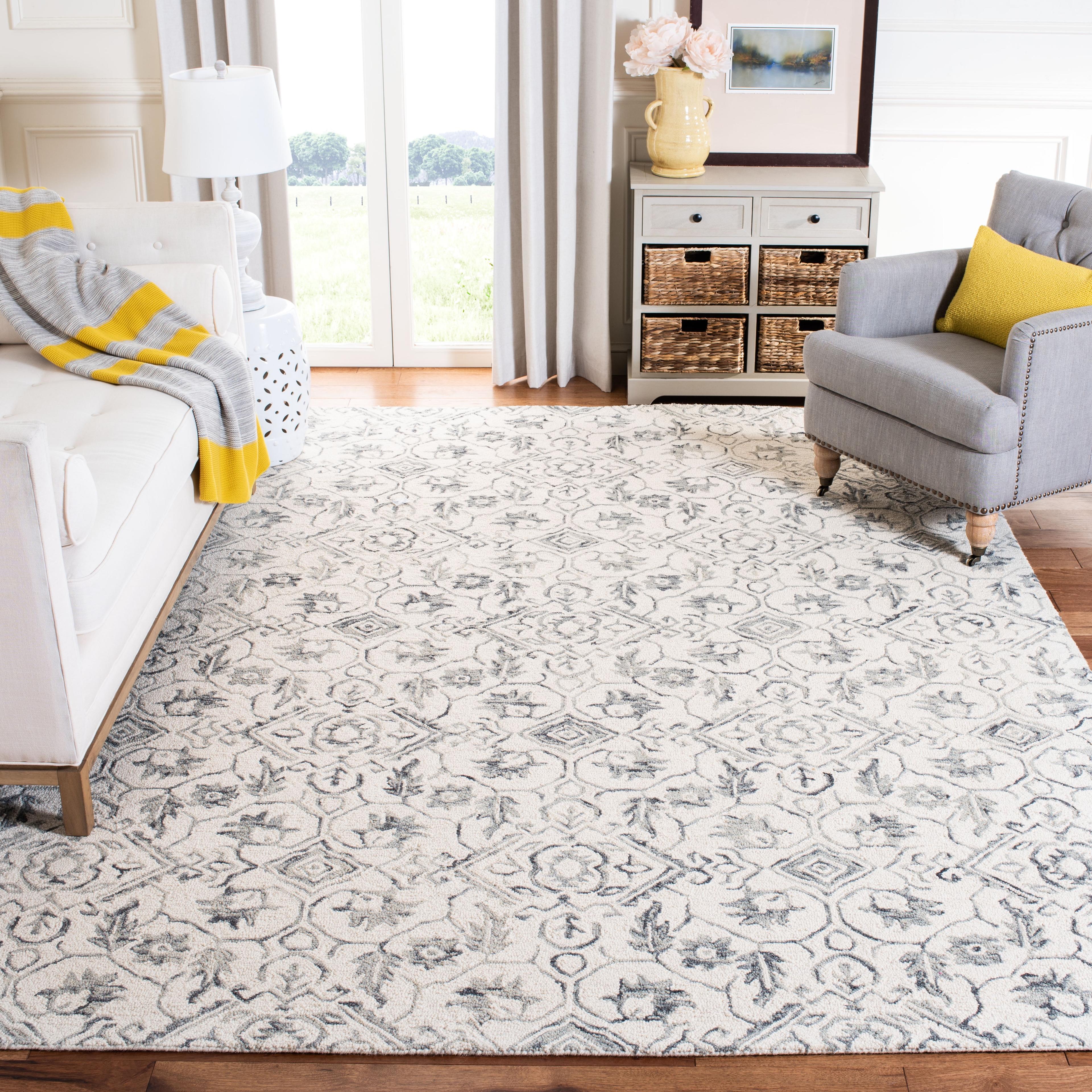 Dip Dye DDY902 Hand Tufted Area Rug - Grey/Ivory - 8'x10' - Safavieh.