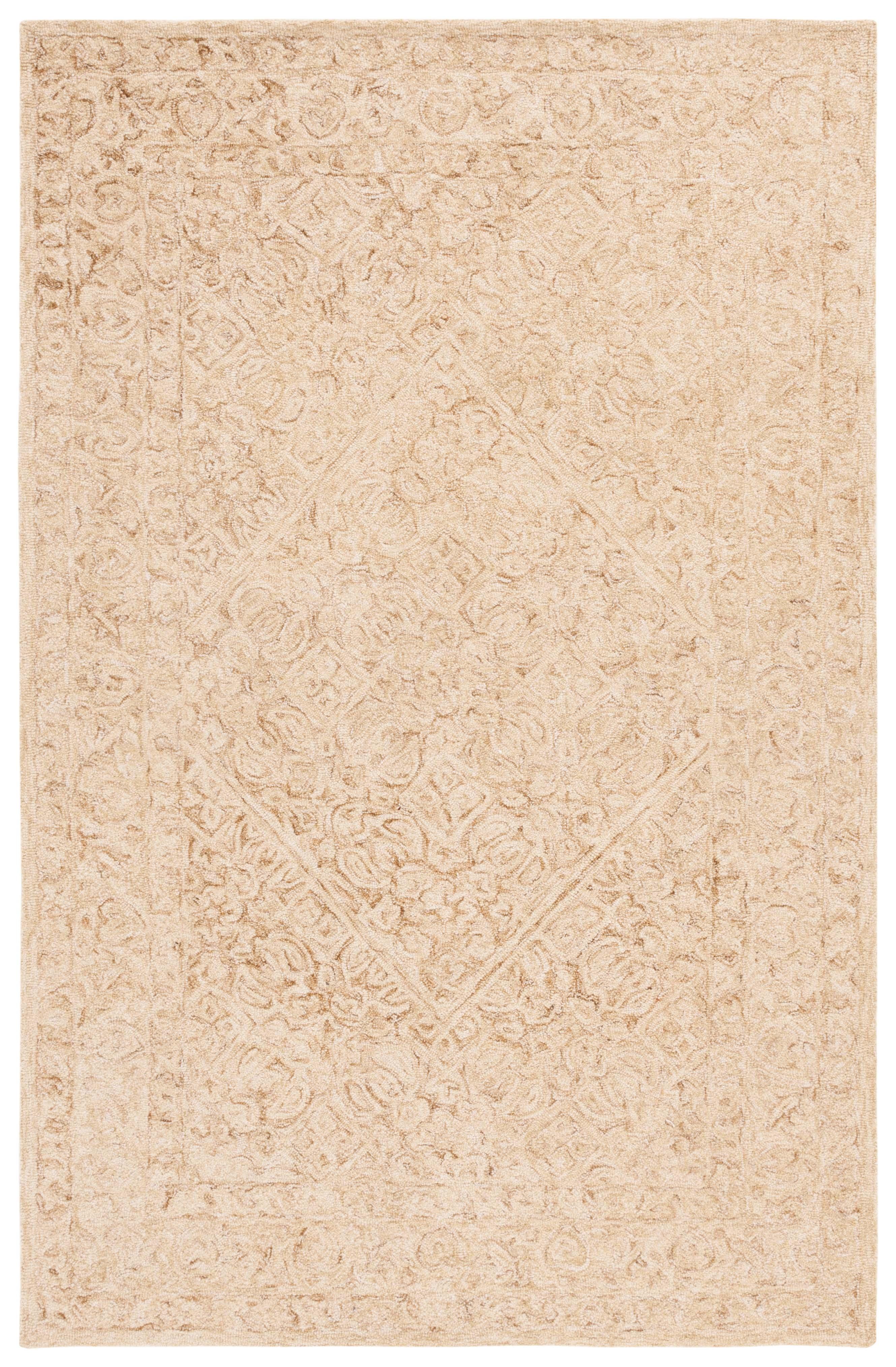 Safavieh Dip Dye Hand Tufted Wool/Cotton Oriental Rug in Ivory/Gold