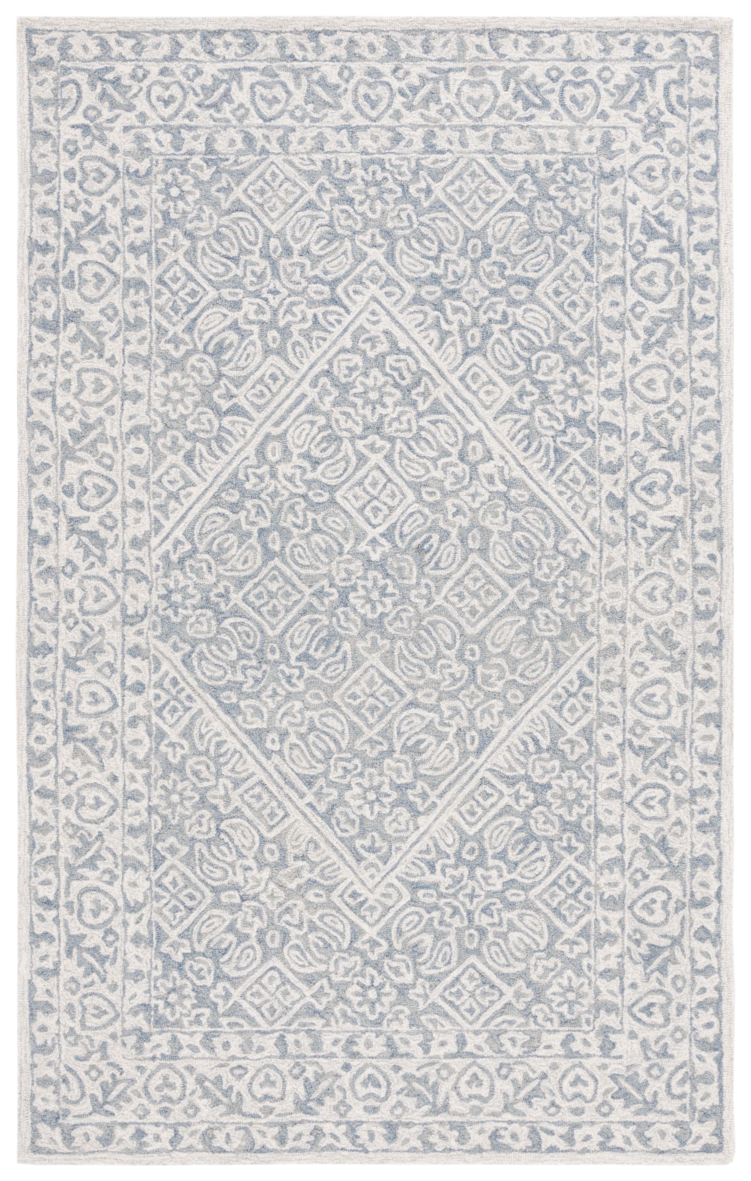 Safavieh Dip Dye Hand Tufted Wool/Cotton Oriental Rug in Gray/Ivory