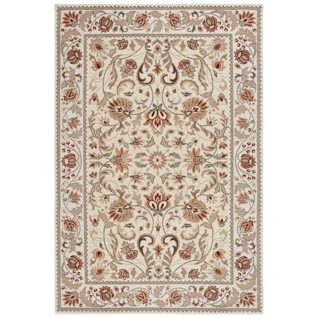 SAFAVIEH Easy Care Myrtle Floral Area Rug, Ivory/Beige, 9' x 12'
