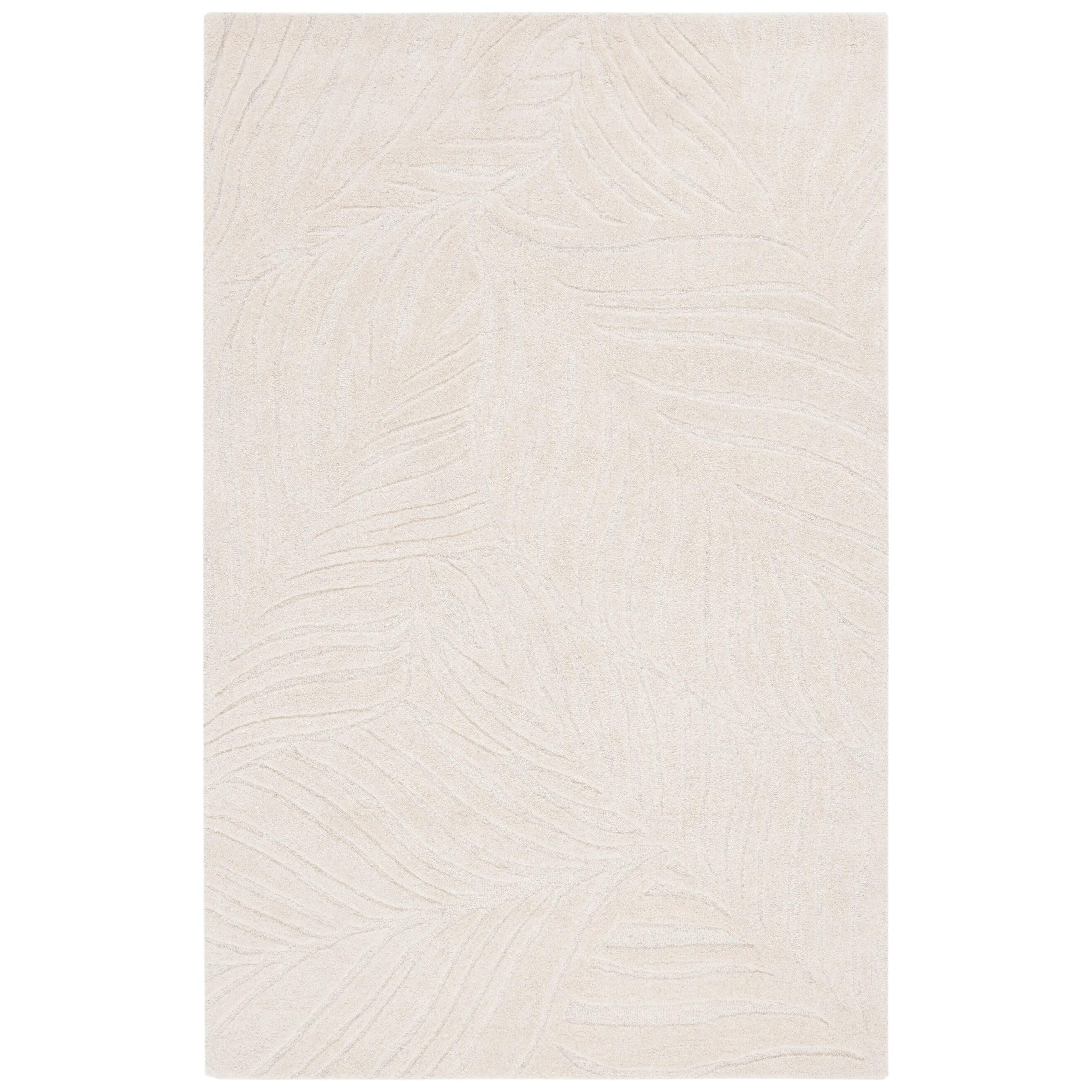 Ivory Hand-Tufted Wool 4' x 6' Area Rug