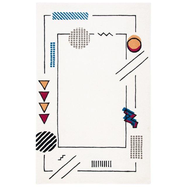 Fifth Avenue FTV125 Hand Tufted Area Rug - Ivory/Blue - 5'x8' - Safavieh.