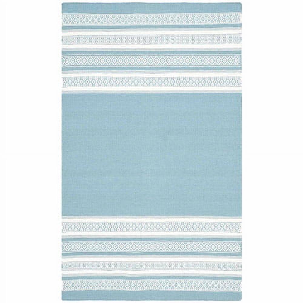 Dhurries DHU601 Hand Woven Area Rug - Turquoise - 3'x5' - Safavieh.