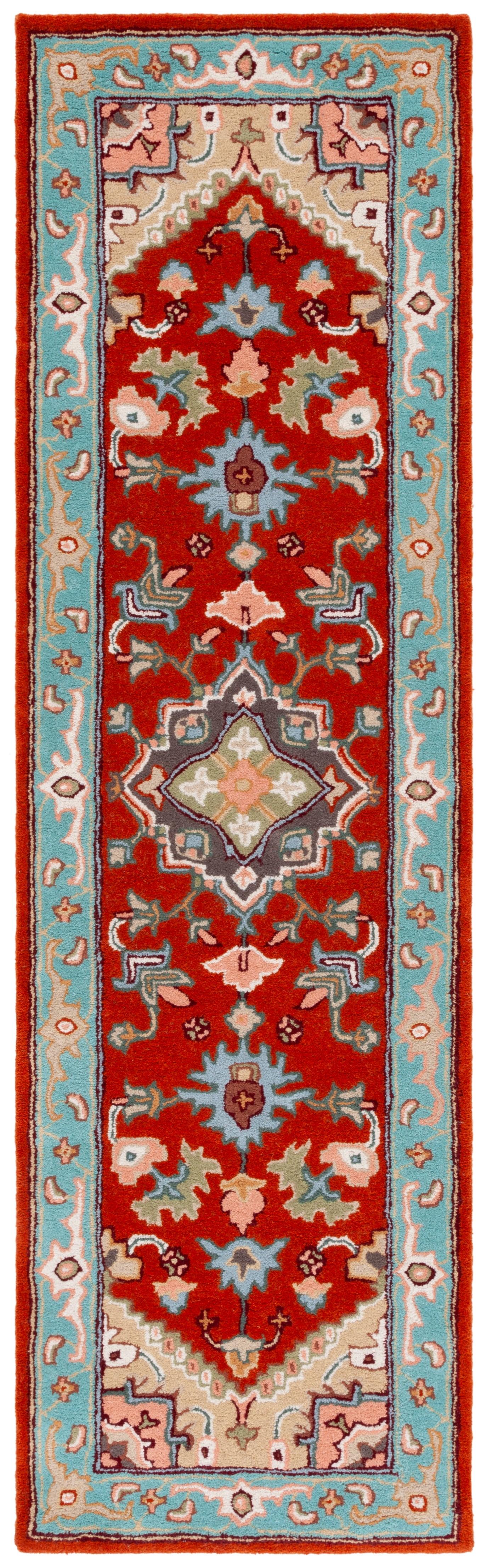 SAFAVIEH Heritage York Oriental Wool Runner Rug, Red/Blue, 2'3" x 8'