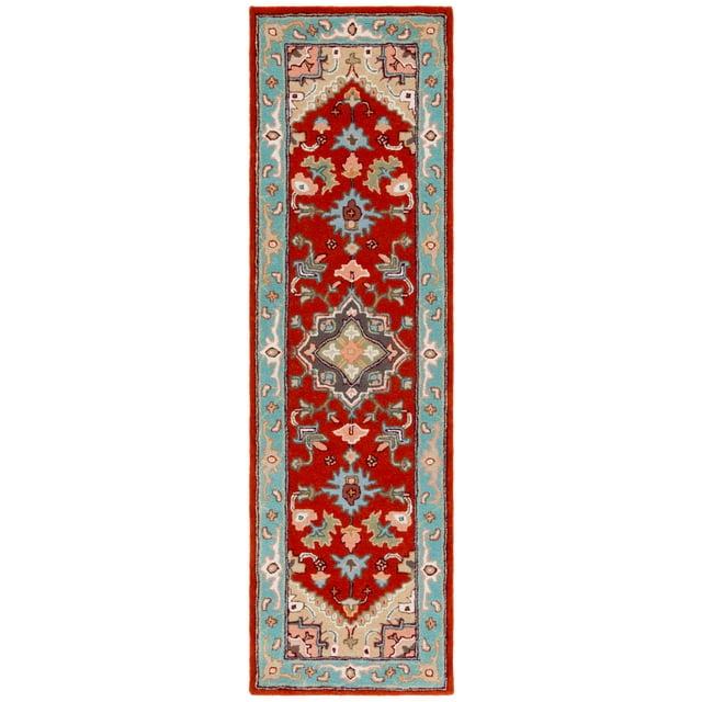 SAFAVIEH Heritage York Oriental Wool Runner Rug, Red/Blue, 2'3" x 8'