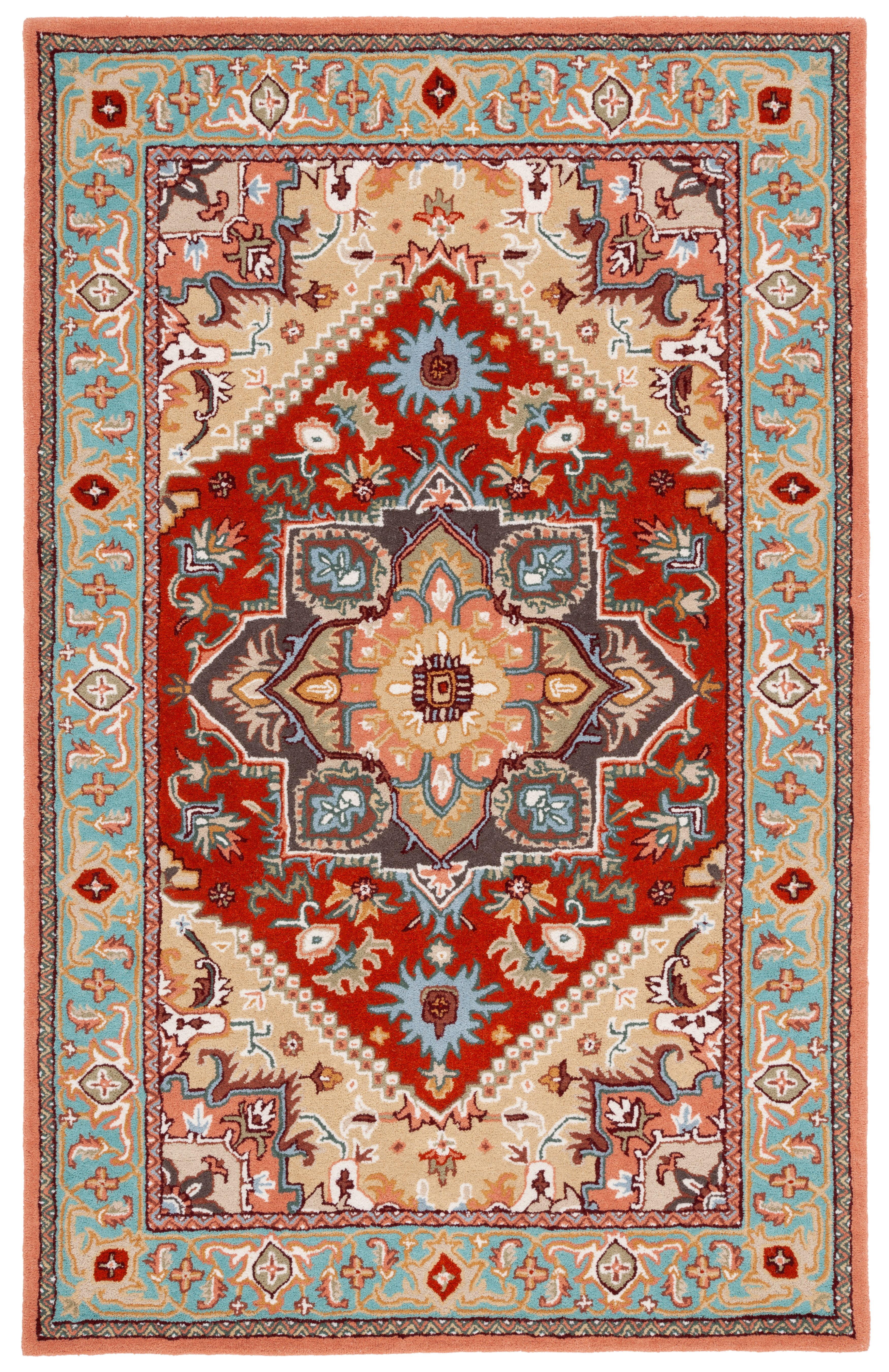Heritage HG625 Handmade Area Rug - 5'x8' - Red/Pink - Safavieh