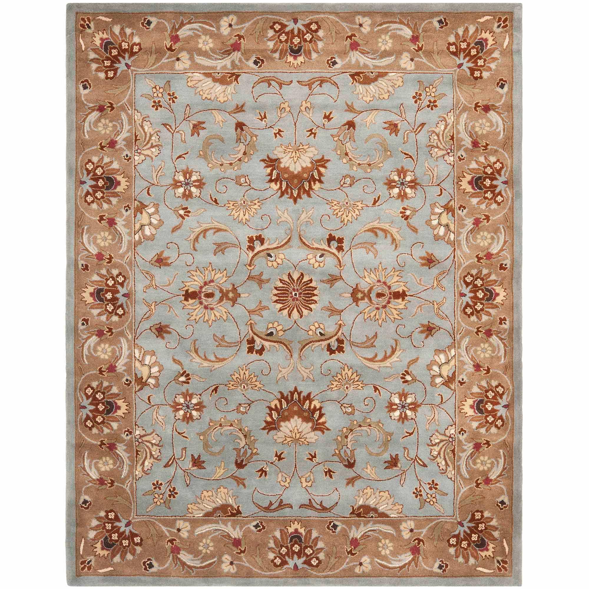 Heritage HG822 Hand Tufted Area Rug - Blue/Beige - 7'6"x9'6" - Safavieh.