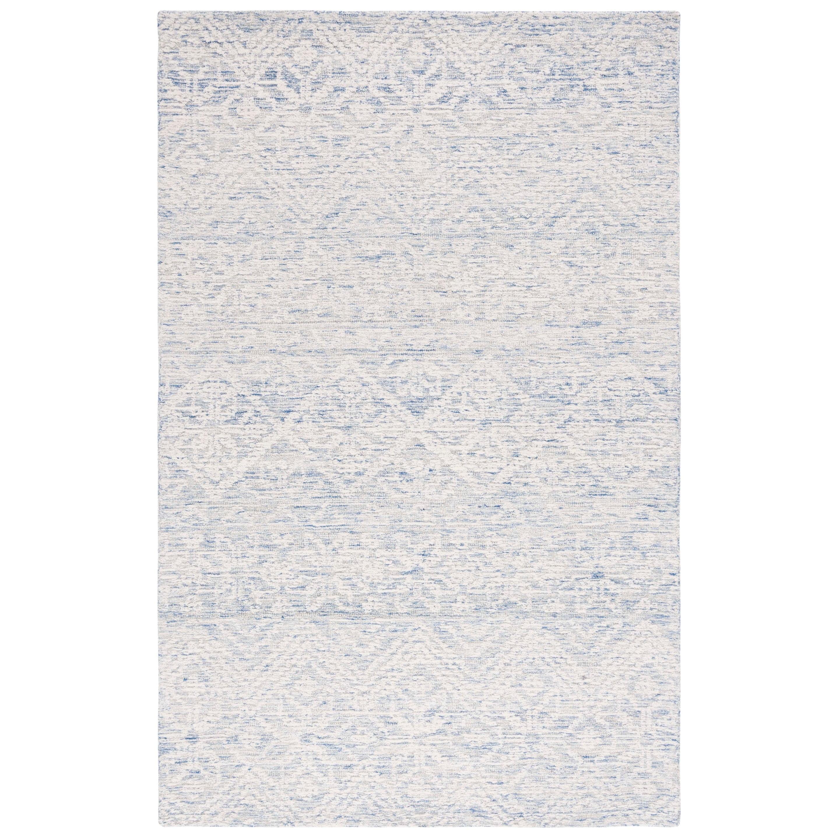 Ivory Elegance Square Hand-Tufted Wool Rug 6' x 6'