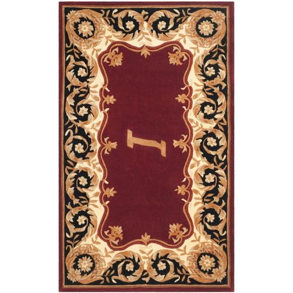 Safavieh  Handmade Naples Taje Traditional Oriental Wool Rug Maroon I 3' x 5' 3' x 5' Living Room, Bedroom, Dining Room Rectangle