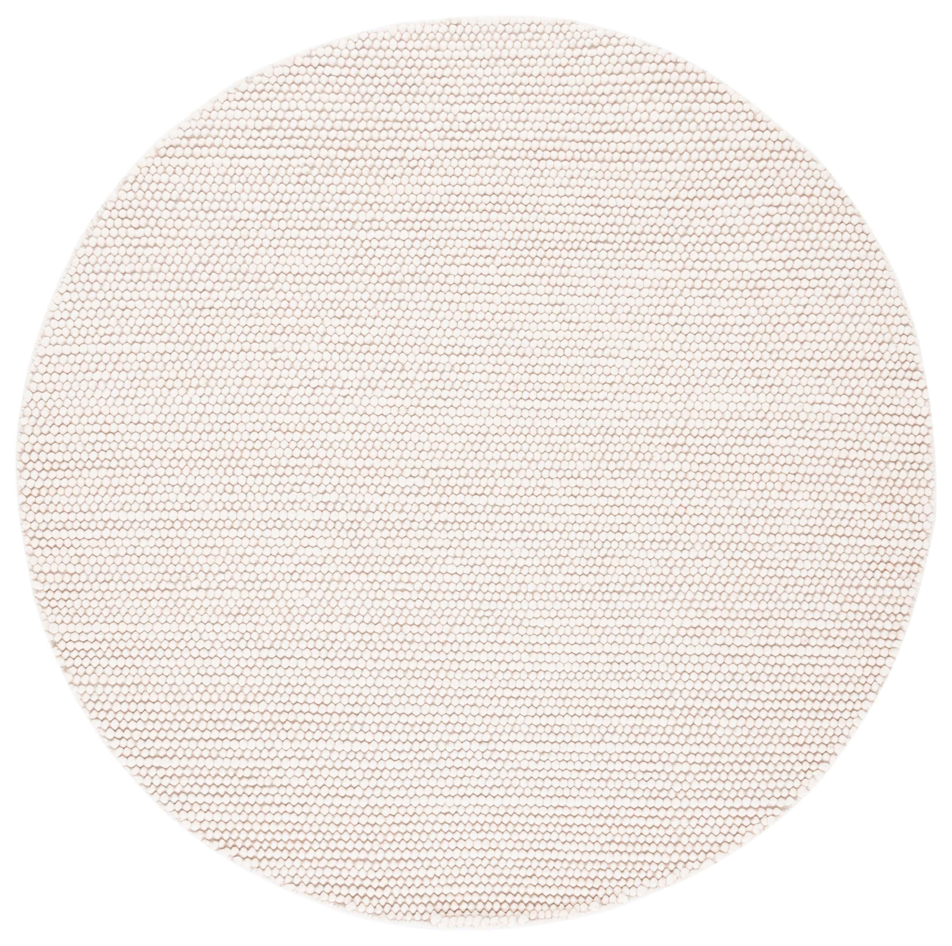 SAFAVIEH Natura Fredrick Striped Area Rug, Ivory, 4' x 4' Round